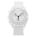 Chronograph phase 42 – White Dial | White Case & White Strap & Tachymeter Bezel