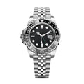 GMT Explorer 40 – Black & Grey Dial | Stainless Steel Jubilee Bracelet & Dual-Tone Ceramic Bezel